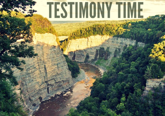 Testimony Time