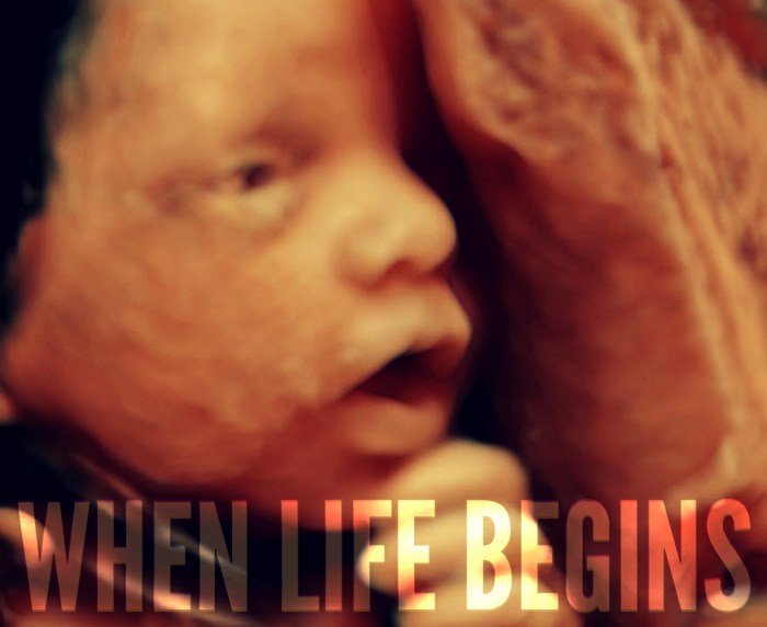 life begins at conception
