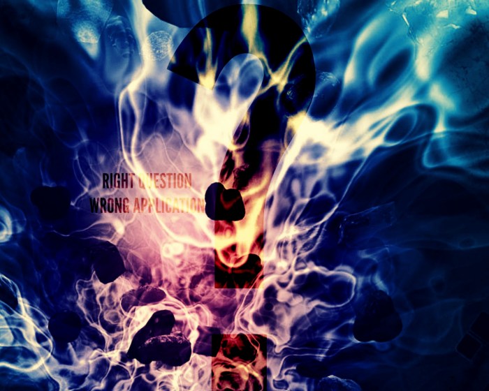 right question wrong application