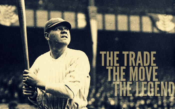 American baseball player 'Babe' Ruth (George Herman Ruth, 1895 - 1948) looks up while batting for the New York Yankees during a game, April 9, 1925. (Photo by Hulton Archive/Getty Images)